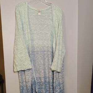 Beautiful Green And Blue Cardigan